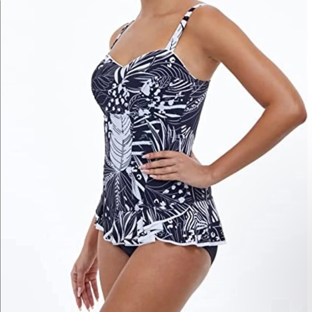 Profile by Gottex Womens Swimwear Underwire One-Piece Black Size 12D slimming - Picture 3 of 3
